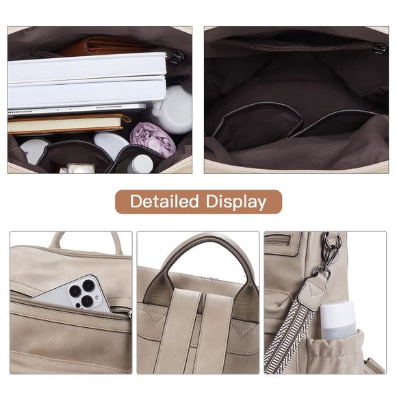 Backpack Purses Convertible Bookbag Purse Fashion Leather Travel O_O